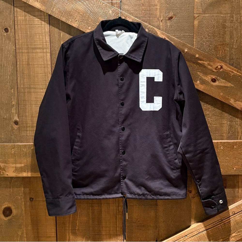 Black Men's Varsity Jacket with White 'C' Patch